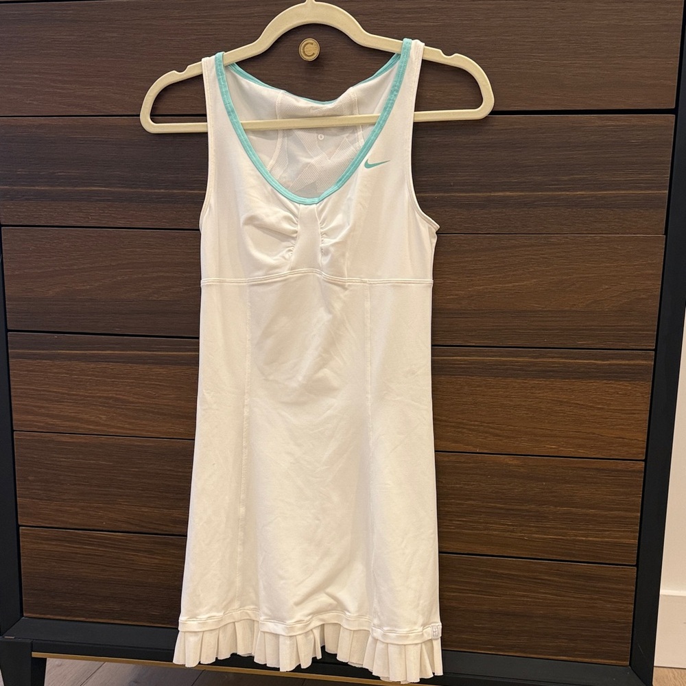 Nike White and Teal Tennis Dress